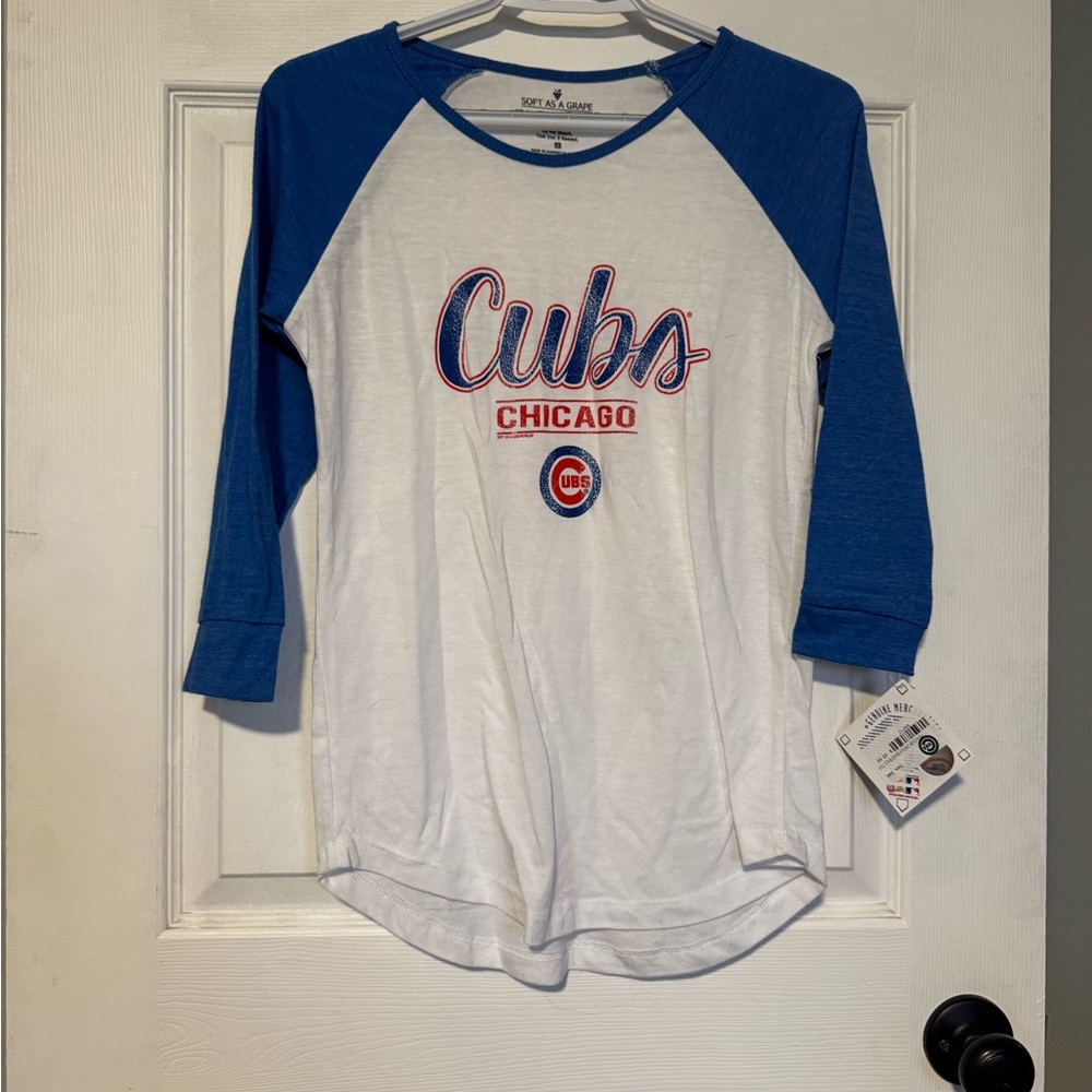 Chicago Cubs 3/4 Sleeve Baseball Shirt
